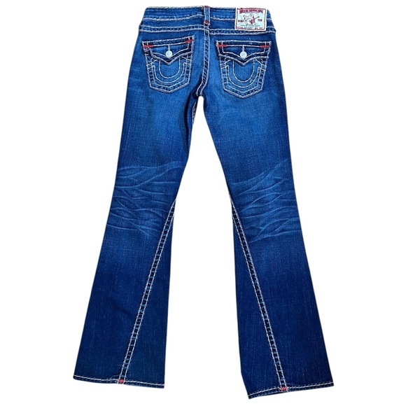 True Religion NWT Joey Super T Flare Jeans Medium Wash Low Rise Y2K, sz 28 - Picture 5 of 7